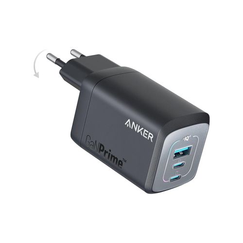 0194644187576 - Ladegerät 67W 2x USB-C 1x USB-A Ladeschutz schwarz Smartphone-Ladegerät 0194644187576 - Ladegerät 67W 2x USB-C 1x USB-A Ladeschutz schwarz Smartphone-Ladegerät