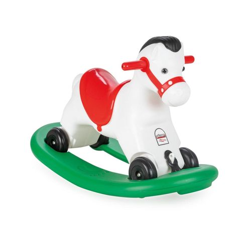 8693461075209 - Rocking Horse mit Musik - Schaukelpferd und Rutscher 2 in 1 mit Rollen bis 50 kg