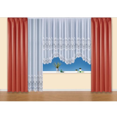 4005385844542 - Vorhang WECKBRODT Nicoletta terra B130cm H227cm Polyester Gardinen Gardine Store Übergardine blickdicht 4005385844542 - Vorhang WECKBRODT Nicoletta terra B130cm H227cm Polyester Gardinen Gardine Store Übergardine blickdicht