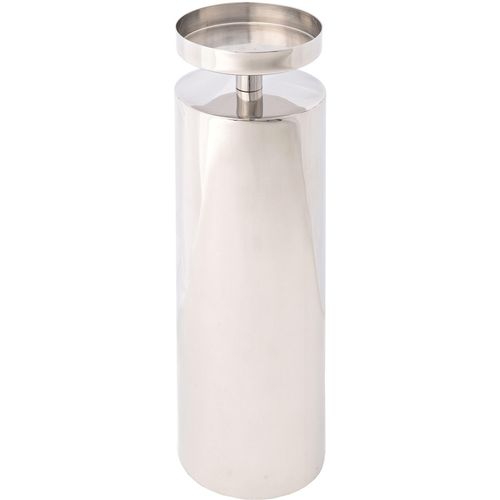 4064118999645 - Kerzenhalter CREATIV DECO Weihnachtsdeko silber (silberfarben) H3050cm Ø850cm Edelstahl Kerzenhalter aus glänzendem Edelstahl