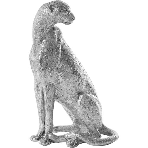 6930597943777 - Dekofigur Leopard Dekofiguren Gr B H T 265 cm x 405 cm x 165 cm Leopard silberfarben Deko-Objekte Dekofiguren Höhe 405 cm