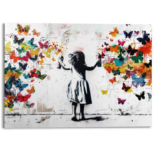 8714597685602 - Deco-Panel REINDERS Graffiti-Blumen bunt (farbe bild(er) mehrfarbig) B140cm H100cm T2cm Bilder Teenager Zimmer - Mehrfarbig - MDF - Street Art - 140x100 cm