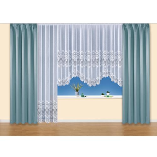 4005385844375 - Vorhang WECKBRODT Nicoletta hellblau B130cm H160cm Polyester Gardinen Gardine Store Übergardine blickdicht