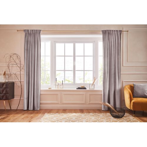 4056751372763 - Vorhang SAMT Gr 3 grau (taupe) B140cm H225cm Polyester GUIDO MARIA KRETSCHMER HOME & LIVING Gardinen blickdicht monochrom Samt Optik basic 4056751372763 - Vorhang SAMT Gr 3 grau (taupe) B140cm H225cm Polyester GUIDO MARIA KRETSCHMER HOME & LIVING Gardinen blickdicht monochrom Samt Optik basic