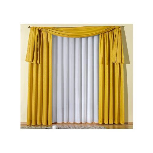 4004567044732 - Vorhang WIRTH Janine Gr 1 gelb B135cm H145cm Jacquard Polyester Gardinen
