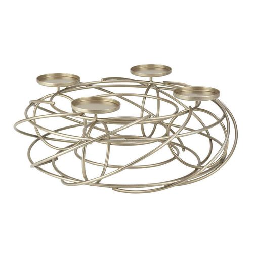 4006974452124 - Adventskranz  Gold  Metall  Dekoration Weihnachtsdekoration Winterdeko