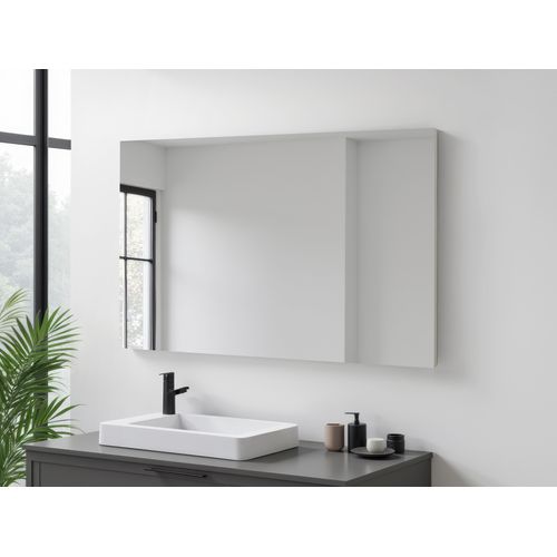 4068223454488 - Badspiegel WELLTIME Florenz weiß B100cm H60cm T18cm MDF Spiegel in drei Breiten (60cm80cm100cm) 4068223454488 - Badspiegel WELLTIME Florenz weiß B100cm H60cm T18cm MDF Spiegel in drei Breiten (60cm80cm100cm)