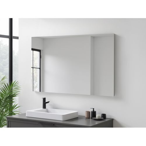 4068223454419 - Badspiegel WELLTIME Florenz grau B100cm H60cm T18cm MDF Spiegel in drei Breiten (60cm80cm100cm) 4068223454419 - Badspiegel WELLTIME Florenz grau B100cm H60cm T18cm MDF Spiegel in drei Breiten (60cm80cm100cm)