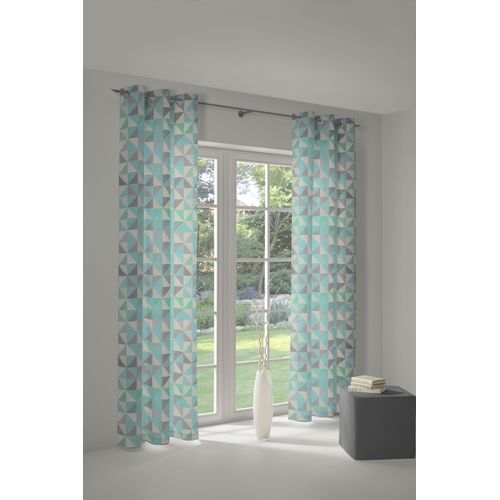 4004567274030 - Vorhang ADAM Vorhang Bio Bel aus 100 % Bio-Baumwolle Ösen (1 St) Gr 1 blau B145cm H145cm Jacquard Baumwolle (Bio-Baumwolle) Gardinen Blickdichter Vorhang Bio Bel aus Bio-Baumwolle Made in Germany