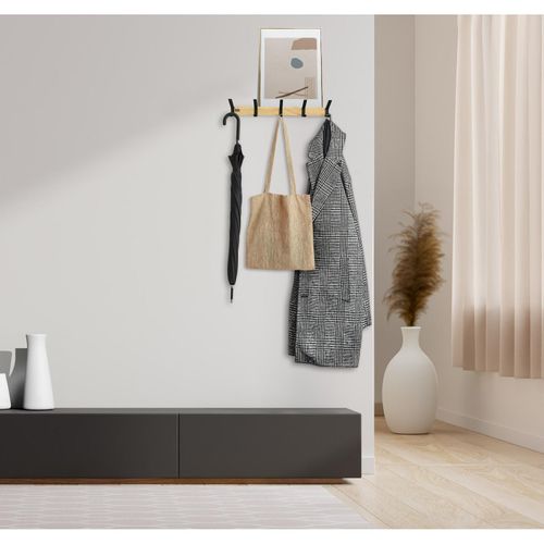 4058166273741 - Garderobenleiste inkl Haken Magnete und Bilderregal stripe Menge 5x Haken Flurgarderobe Garderobenpaneel Kleiderhaken Wand - Home Deluxe