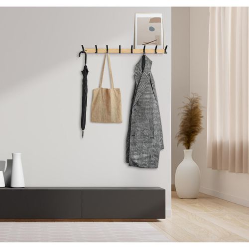 4058166273758 - Garderobenleiste inkl Haken Magnete und Bilderregal stripe Menge 8x Haken Flurgarderobe Garderobenpaneel Kleiderhaken Wand - Home Deluxe