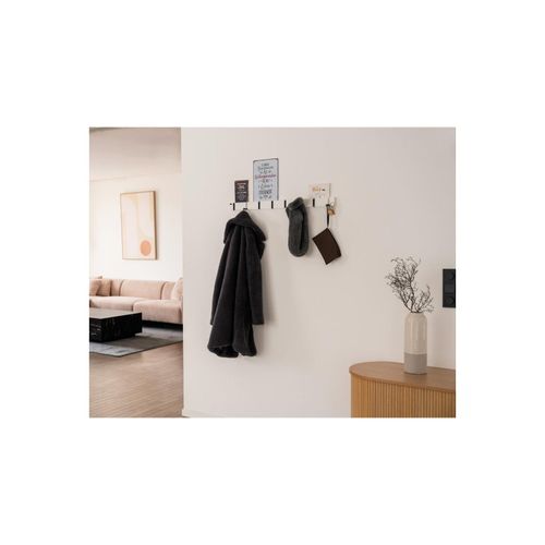 4058166273581 - Garderobenleiste hook inkl Haken und Magnete Farbe Weiß Menge 8x Haken Flurgarderobe Garderobenpaneel Kleiderhaken Wand - Home Deluxe