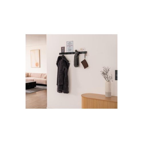 4058166273611 - Garderobenleiste hook inkl Haken und Magnete - Schwarz Farbe Schwarz Flurgarderobe Garderobenpaneel Kleiderhaken Wand - Home Deluxe 4058166273611 - Garderobenleiste hook inkl Haken und Magnete - Schwarz Farbe Schwarz Flurgarderobe Garderobenpaneel Kleiderhaken Wand - Home Deluxe