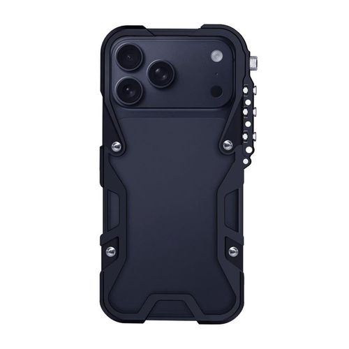 4255785196110 - Für Apple iPhone 17 Pro Trigger Metallrahmen Hülle Trageband Schwarz