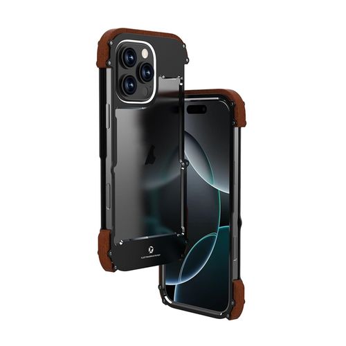 4255785137786 - Für Apple iPhone 16 Pro Max R-JUST Ironwood Metall Schutz Hybrid Hülle