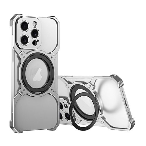 4255785136109 - Für Apple iPhone 16 Pro Metall Hülle Mechanischer Arm MagSafe Halter 4255785136109 - Für Apple iPhone 16 Pro Metall Hülle Mechanischer Arm MagSafe Halter