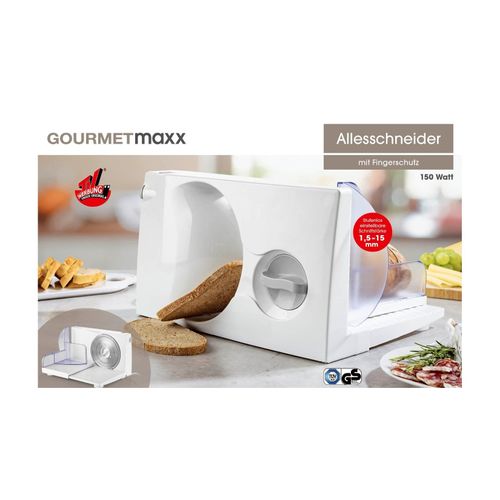 4067522075714 - Gourmetmaxx Allesschneider Gourmetmaxx  Weiß  Kunststoff  122x241x37 cm  Kochen Küchenhelfer Sonstige Küchenhelfer