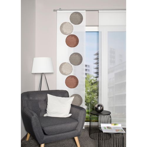 4056751438858 - Schiebegardine HOME WOHNIDEEN REMONA Gr 1 braun (kupferfarben) B60cm H245cm Polyester Gardinen SCHIEBEVORHANGEFFEKTVOILESCHERLI