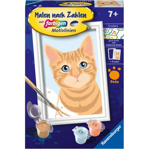 4005556237562 - Malen nach Zahlen RAVENSBURGER CreArt Niedliche Katze bunt Malvorlagen KinderB5cm H12cm Made in Europe B5cm H12cm