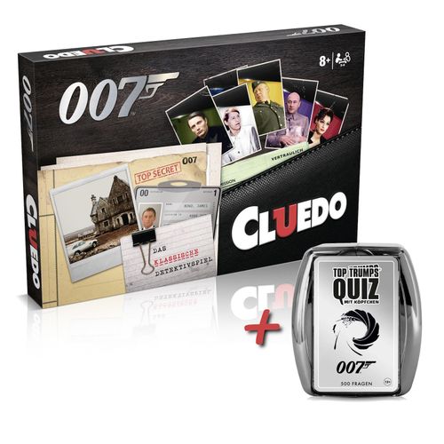 4250897429309 - James Bond Cluedo & Top Trumps Quiz Bundle – deutschsprachiges 007 Spielset