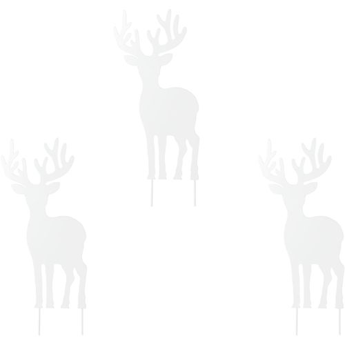 4064118994565 - Weihnachtsfigur CREATIV DECO Weihnachtsdeko Dekofiguren Gr B H T 1400 cm x 3400 cm x 050 cm weiß Weihnachtsengel Weihnachtsfiguren Hirsch zum Stecken