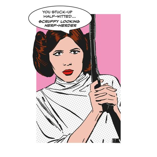 4055065163258 - Bild KOMAR Star Wars Classic Comic Quote Leia bunt (farbe bild(er) bunt) B50cm H70cm Holz Papier Bilder Wandbild zur Dekoration im Kinderzimmer - ohne Rahmen