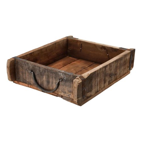 4251888507402 - Novaliv Holzkiste Vintage 30 x 25 x 8 cm Alte Ziegelform Holz Groß Allzweckkiste aus recyceltem Altholz Jede Form EIN Unikat ? Vintage Kiste Deko