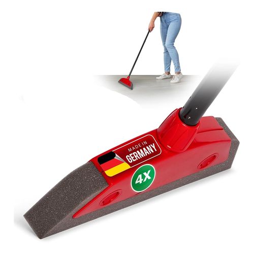 4251888521989 - Novaliv 2X Schaumstoffbesen mit Stiel zum Stecken Auto & Abzieher Friseurbesen Gummi Noppenbesen Hundehaarentferner Parkett Besen für Drinnen Teppichbesen Bodenabzieher Haushaltsbesen Wunderbesen