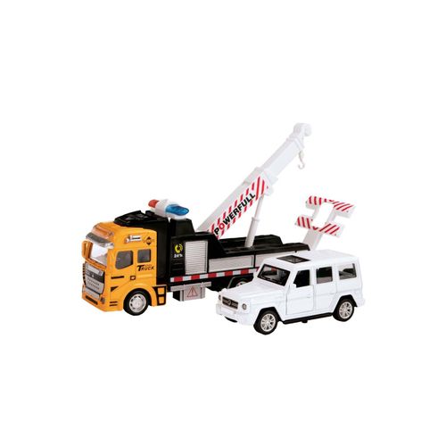 8719904240871 - Toi-Toys METAL Abschleppwagen mit Luftpumpe Hebebühne und Auto – Spielzeug Abschleppset 8719904240871 - Toi-Toys METAL Abschleppwagen mit Luftpumpe Hebebühne und Auto – Spielzeug Abschleppset