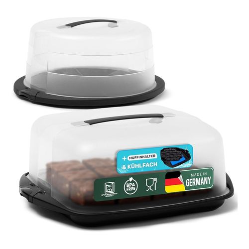 4251888542816 - Novaliv Kuchen-Transportbox 2er Set Rund und Eckig groß Aufbewahrungsboxen mit Deckel Torte Kuchen Dessert Party-Box Container Tortentransportbox Tortenbehälter Transport Behälter Box Partyset 4251888542816 - Novaliv Kuchen-Transportbox 2er Set Rund und Eckig groß Aufbewahrungsboxen mit Deckel Torte Kuchen Dessert Party-Box Container Tortentransportbox Tortenbehälter Transport Behälter Box Partyset