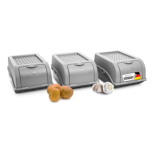 0745125281735 - Kartoffel Aufbewahrungsbox 3X klein 35L GRAU Zwiebelbox Gemüsebox stapelbar Kartoffelbox Zwiebel Aufbewahrung Kartoffelkorb Obstbehälter Kartoffelkiste Frischhaltedose… 0745125281735 - Kartoffel Aufbewahrungsbox 3X klein 35L GRAU Zwiebelbox Gemüsebox stapelbar Kartoffelbox Zwiebel Aufbewahrung Kartoffelkorb Obstbehälter Kartoffelkiste Frischhaltedose…