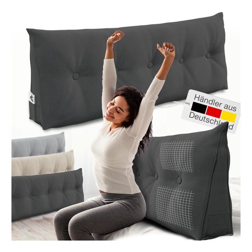 4260641681150 - Bett- und Rückenstützkissen >Anthrazit< 140cm