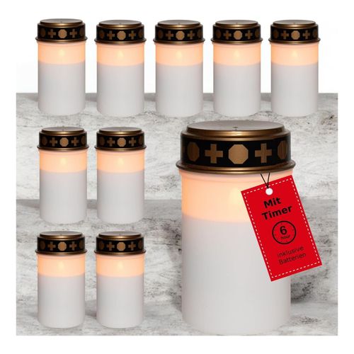 4251888534682 - Novaliv LED Grablichter mit Batterie und Timer 6 18 weiß 10 Stück LED Kerzen mit Batterien Grabkerzen Friedhofskerze Kerzen flackernde Flamme Gedenkkerze Ewiges Licht Trauerkerze 4251888534682 - Novaliv LED Grablichter mit Batterie und Timer 6 18 weiß 10 Stück LED Kerzen mit Batterien Grabkerzen Friedhofskerze Kerzen flackernde Flamme Gedenkkerze Ewiges Licht Trauerkerze