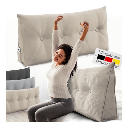4260641681228 - Bett- und Rückenstützkissen >Sand< 120cm 4260641681228 - Bett- und Rückenstützkissen >Sand< 120cm
