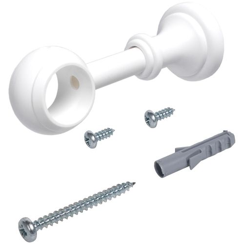 4016318001789 - Träger Thüringen Gr 1 weiß L125cm Gardinenstangenhalterungen für Gardinenstangen Ø 28 mm