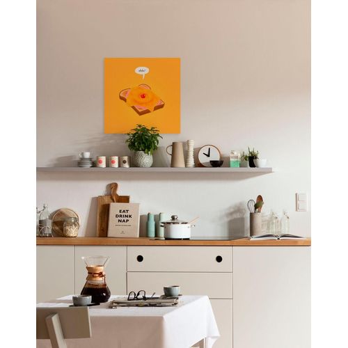 4055065030741 - Leinwandbild KOMAR Toast Hawaii - Größe 40 x 40 cm bunt (farbe bild(er) bunt) B40cm Holz Papier Bilder Keilrahmenbild mi Echtholzrahmen