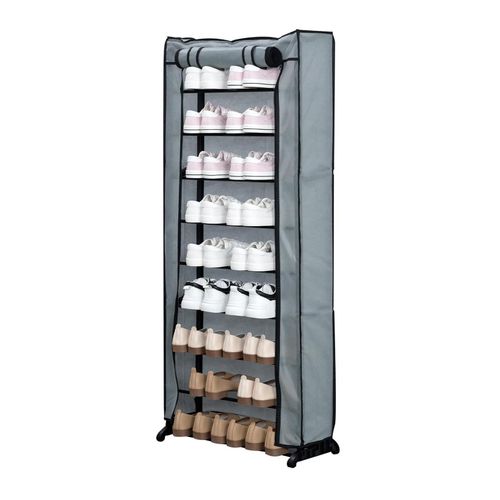 0634158799822 - Herzberg HG-8076 9-Stufiger Organizer für Kleine Schuhregale Grau