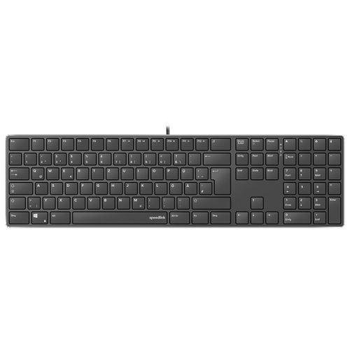 4027301550962 - SpeedLink RIVA Slim Kabelgebunden Tastatur Deutsch QWERTZ Schwarz Geräuscharme Tasten