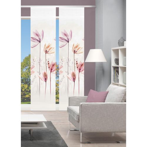 4056751415378 - Schiebegardine VISION S KUKAT lila (flieder natur) B60cm H260cm Polyester Gardinen DIGITALDRUCK