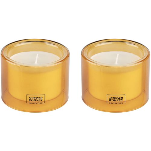 4008838460078 - Duftkerze »Vanilla M« orange B95cm H7cm T95cm Glas Wachs SCHÖNER WOHNEN-KOLLEKTION Kerzen im Glas lieblicher & verwöhnender Duft Brenndauer 30 - 40 Stunden