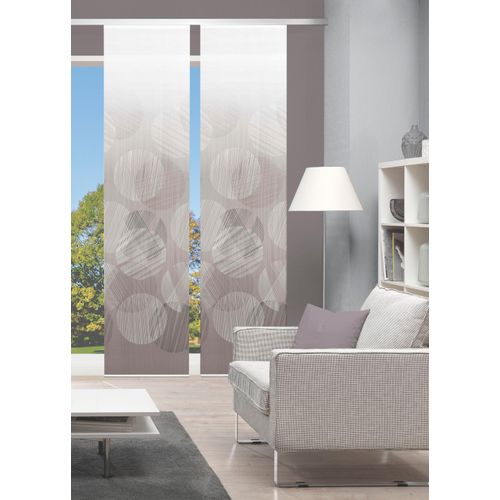 4056751414975 - Schiebegardine VISION S CIRCO grau (taupe) B60cm H260cm Polyester Gardinen DIGITALDRUCK