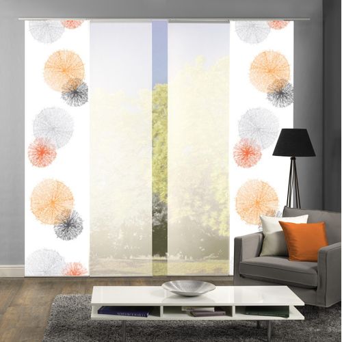 4056751014823 - Schiebegardine HOME WOHNIDEEN SCOPPIO orange B60cm H245cm Polyester Gardinen HxB 245x60 inkl Befestigungszubehör