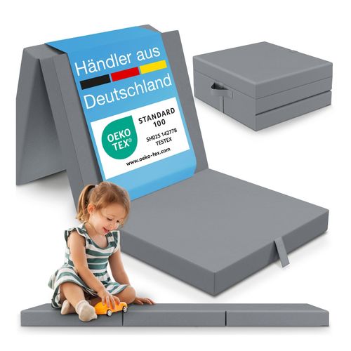 4260641681549 - ELONEO Klappmatratze 65x195 cm 9 cm hoch Grau Klappmatratze Kinder faltbar klappbare Gästematratze Faltbare Matratze Reisematratze für Kinder und Erwachsene für Reisen und Camping 4260641681549 - ELONEO Klappmatratze 65x195 cm 9 cm hoch Grau Klappmatratze Kinder faltbar klappbare Gästematratze Faltbare Matratze Reisematratze für Kinder und Erwachsene für Reisen und Camping