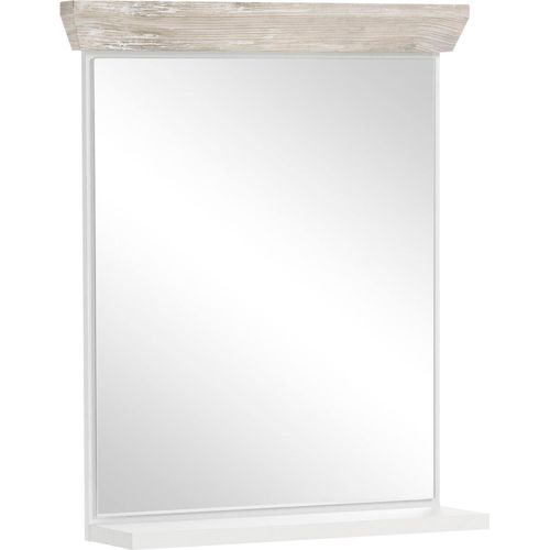 4067602871120 - Badspiegel HOME AFFAIRE Florenz Spiegel im Landhausstil weiß (pinie weiß dekor) B60cm H72cm T15cm FSC-zertifizierter Holzwerkstoff Spiegel in Pinie Weiß mit Ablagefläche Breite 60 cm