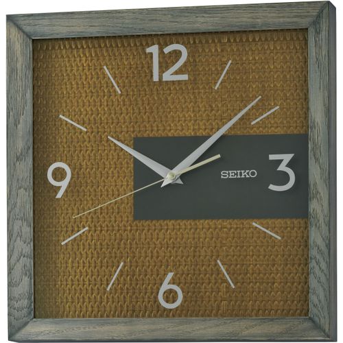 4517288700363 - Wanduhr SEIKO grau Wanduhren B H L 33cm x 53cm x 33cm Quarzuhr Holz durchlaufende Sekunde Wohnzimmer Esszimmer B33cm H53cm T33cm