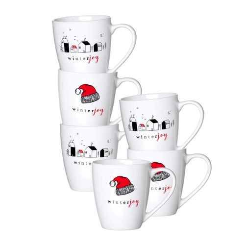 4053532160335 - Henkelbecher Winter Joy Red 360 ml 6er Set 4053532160335 - Henkelbecher Winter Joy Red 360 ml 6er Set