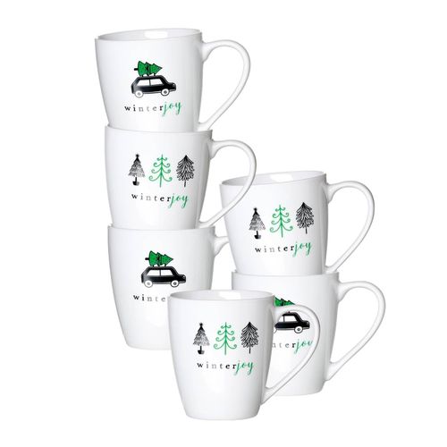 4053532160311 - Henkelbecher Winter Joy Green 360 ml 6er Set 4053532160311 - Henkelbecher Winter Joy Green 360 ml 6er Set