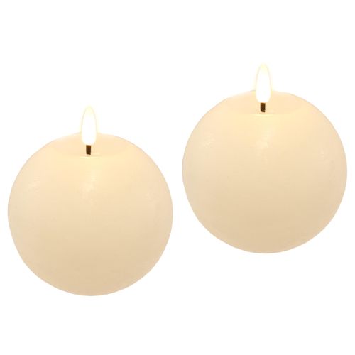 4019844818173 - LED-Kerze IGEA LED Echtwachskerze 2er Set beige (creme) B11cm H11cm Wachs Kerzen Mit Timer Flackernd Stumpenkerze Adventskerzen Adventskranz 4019844818173 - LED-Kerze IGEA LED Echtwachskerze 2er Set beige (creme) B11cm H11cm Wachs Kerzen Mit Timer Flackernd Stumpenkerze Adventskerzen Adventskranz