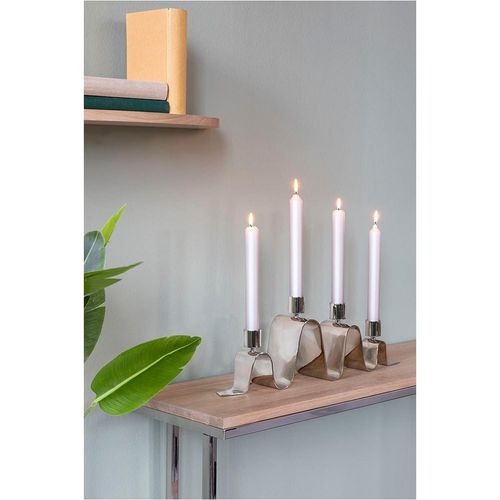 4042911410987 - Kerzenständer FINK HILARA Leuchter silber (silberfarben) B51cm H195cm T95cm Aluminium Kerzenhalter