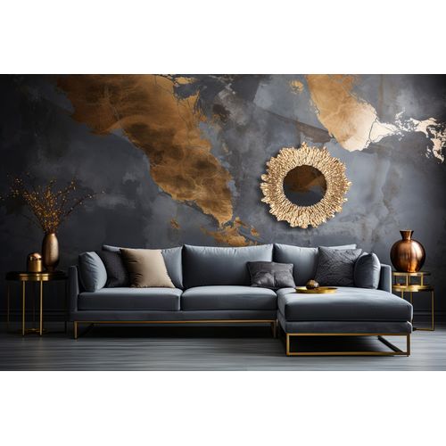 4251820318905 - Dekospiegel MIRRORS AND MORE RUBY goldfarben 1 Ø80cm Spiegelglas Spiegel